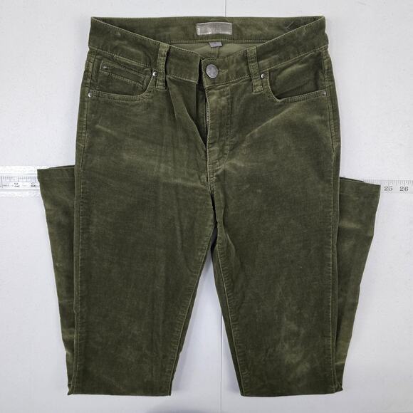 Kut From the Kloth natalie bootcut jeans size 0 corduroy green womens 5512 - Picture 1 of 13